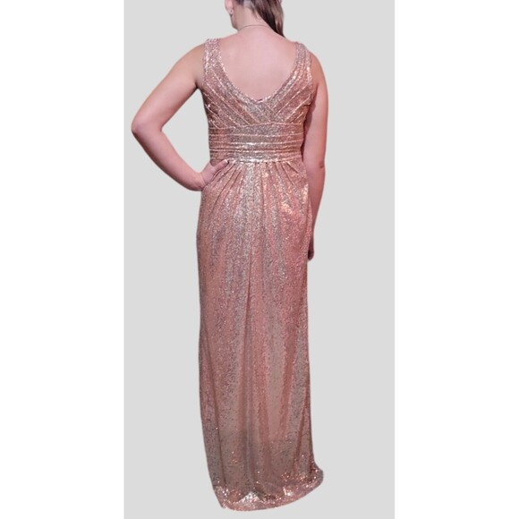 Formal Long Dress Prom Size 4 Peach - Picture 4 of 9